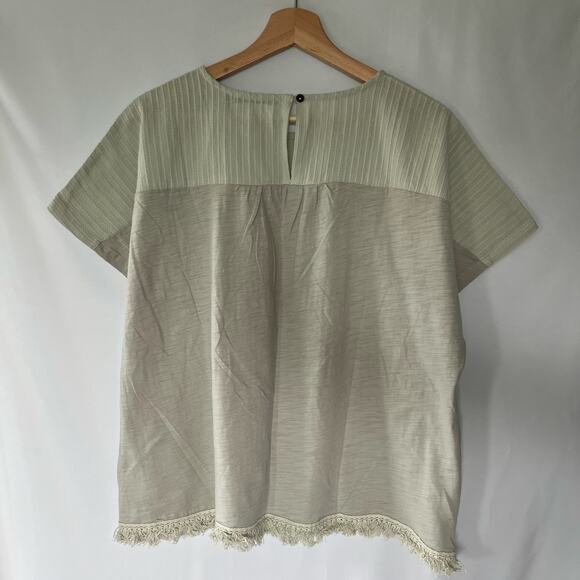 Anthropologie Doe & Rae Shirt- NWT Women's Size L - Sage Green - Picture 2 of 4